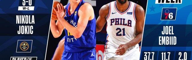  NBA常规赛收官，约基奇当选西部月最佳