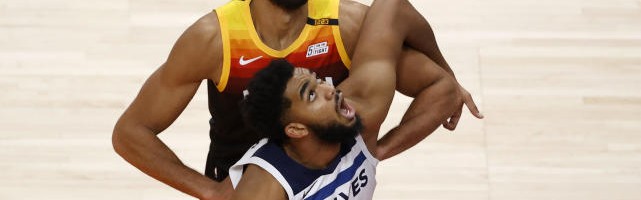  戈贝尔盖帽盛宴森林狼力克爵士